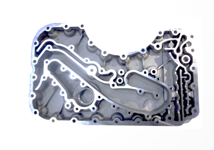 CNC-machined aluminum casting with sealing grooves