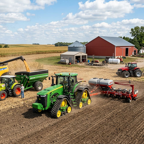 Cast components for agricultural equipment