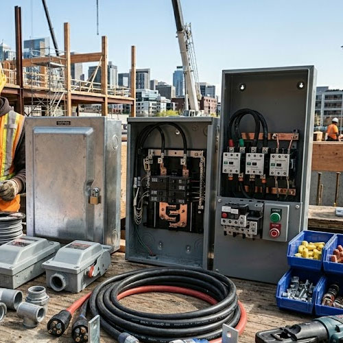 Electrical enclosures and fittings for power equipment